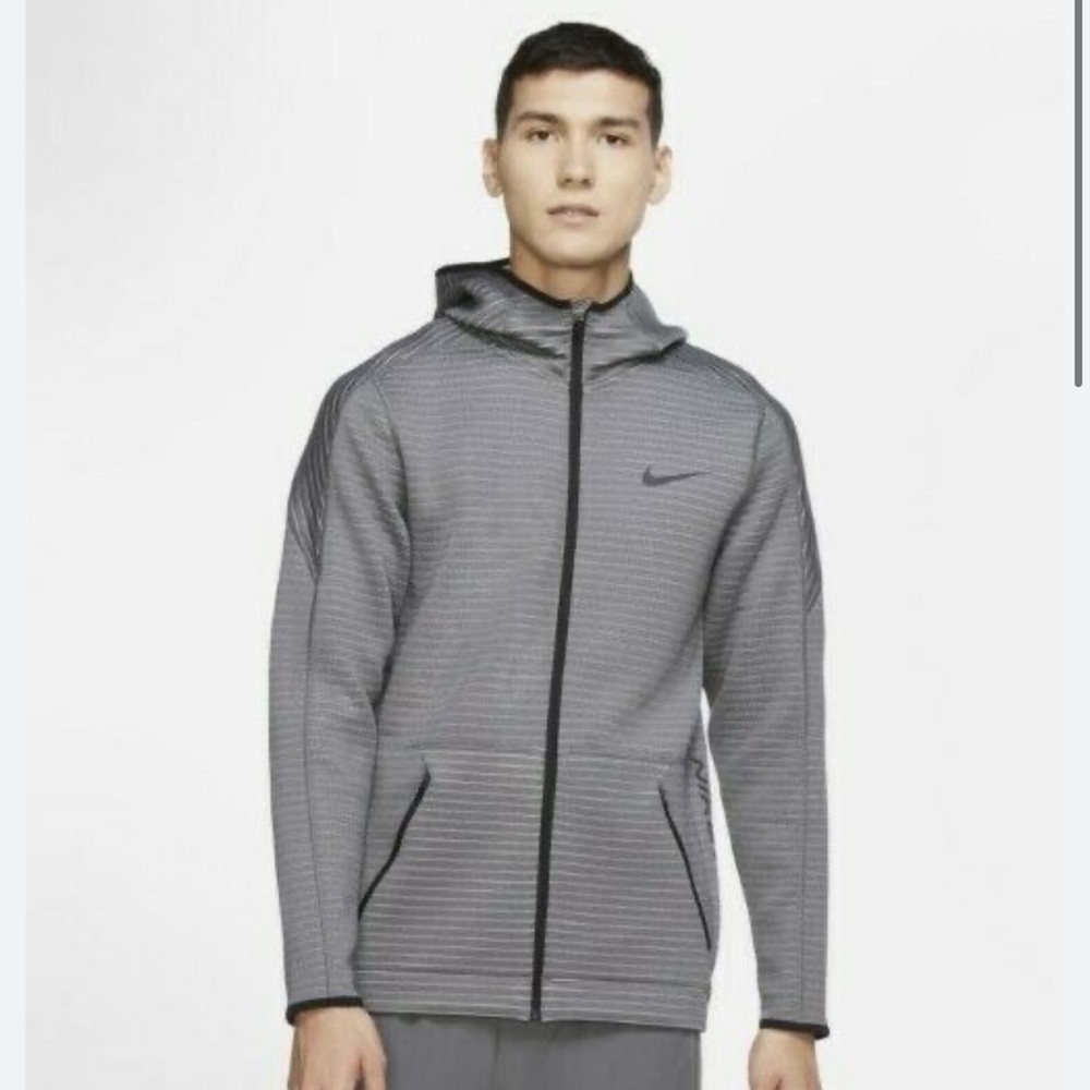 Nike Pro Training FullZip Training Hoodie Gray Men's Size Medium NWOT
